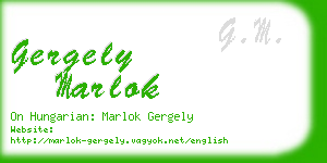 gergely marlok business card